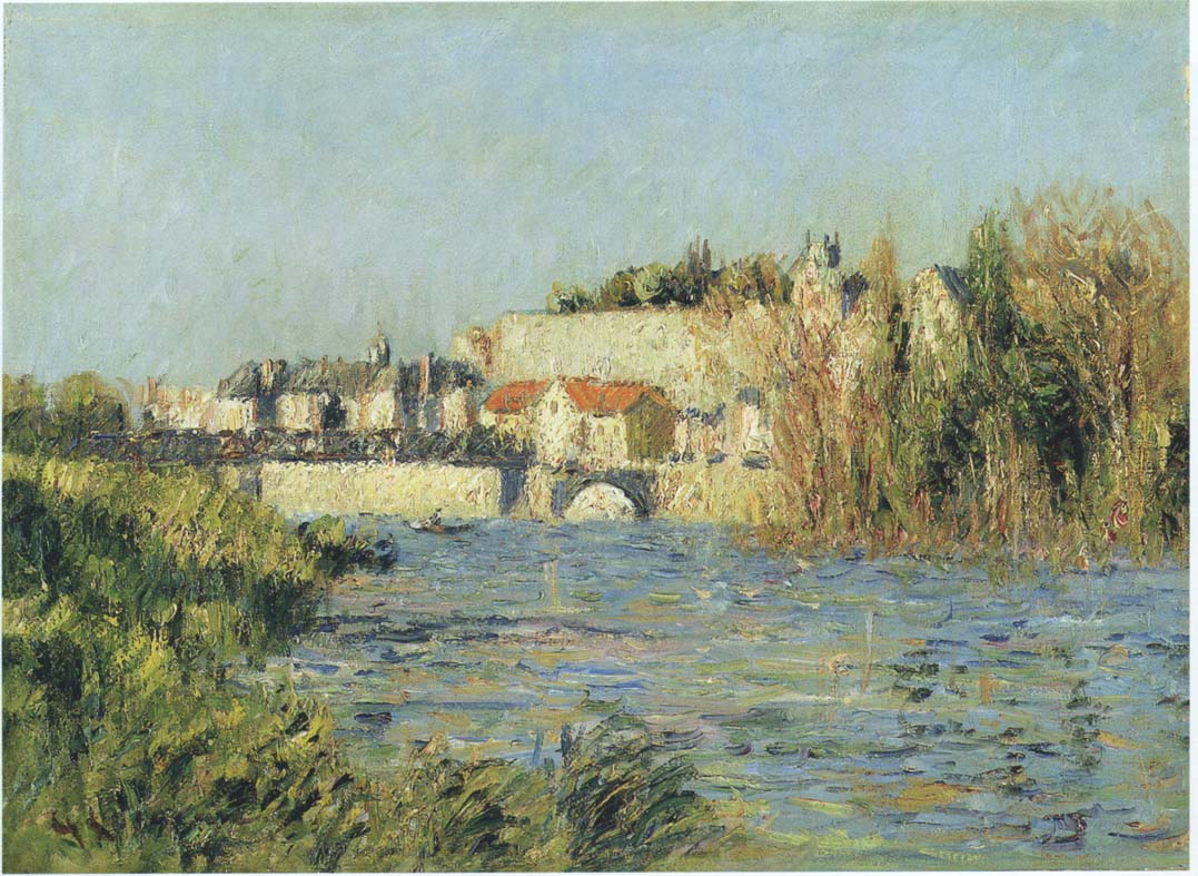 Village in Sun on the River