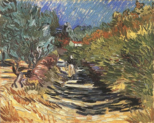 A Road at Saint Remy with Female Figure