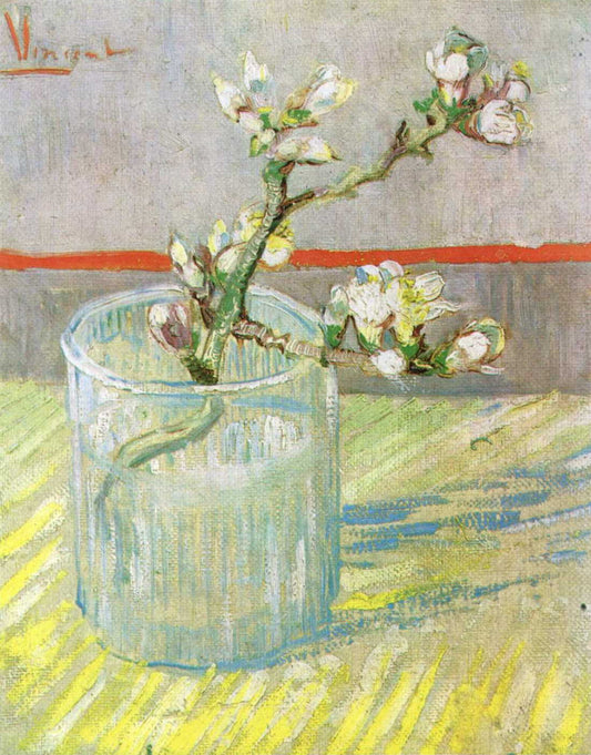 Blossoming Almond Branch in a Glass