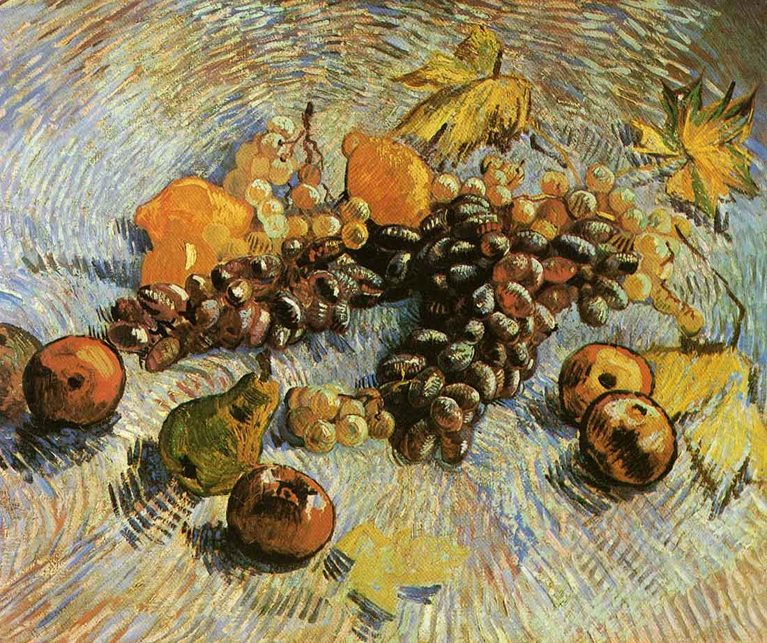 Still Life with Apples Pears Lemons and Grapes