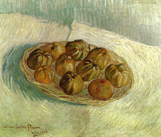 Still Life with Basket of Apples Lucien Pissarro