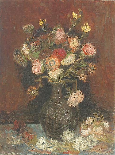 Vase with Asters and Phlox