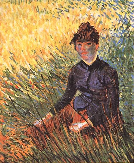 Woman Sitting in the Grass