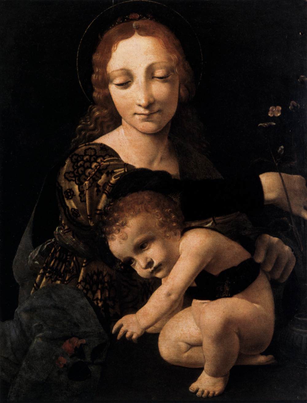 Virgin and Child with a Flower Vase