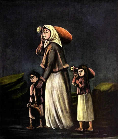 A Peasant Woman With Children Going To Fetch Water