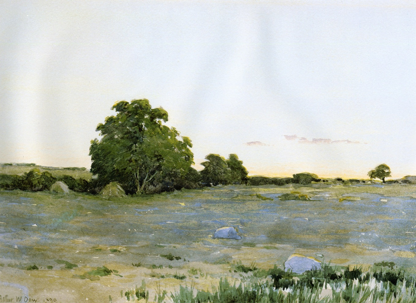 Water Meadows at Sunset 1890