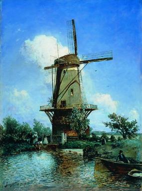 Windmill Near Delft