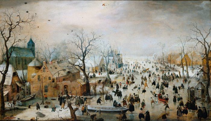 Winter Landscape With Iceskaters