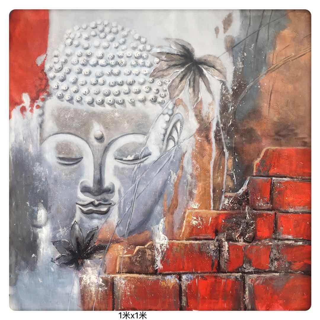 Buddha Red Wall I