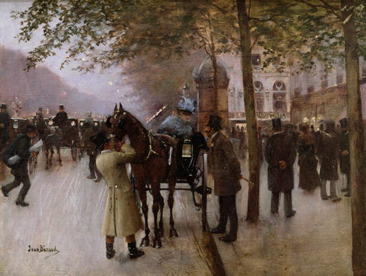 The Boulevards Evening in Front of the Cafe Napolitain late 19th century