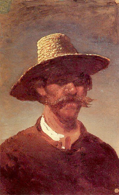 head of the peasant a Ukrainian and a straw hat 1890 1895