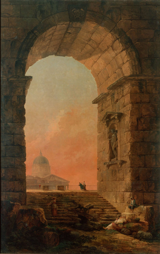 Landscape with an Arch and The Dome of St Peter's in Rome