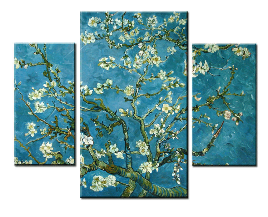 Van Gogh Almond Tree 3 Piece Art